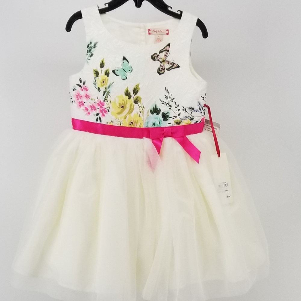 Ruby & Bloom Floral Butterfly Fit & Flare Dress
